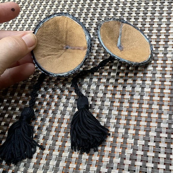 Handmade black sequins pasties nipple covers sequins burlesque party festival - Picture 3 of 10